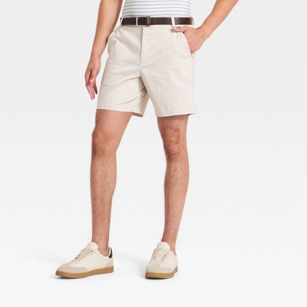 Men's Cooling Golf Shorts 7" - All In Motion Light Beige 30